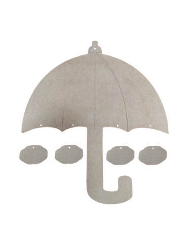 Πλαίσιο ομπρέλα MDF για ταμπέλα 48x58cm Χτύπα Ξύλο 1-08-4858-267